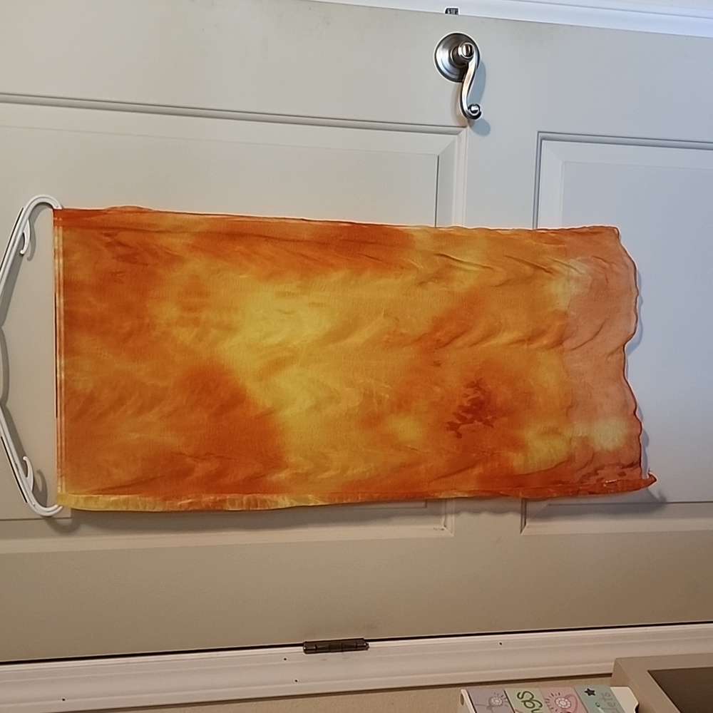 Women's Vibrant Orange and Yellow Scarf